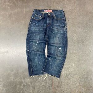 VTG UFO Paint Splatter Distressed Denim Jeans Size 31 Flaw